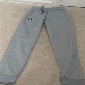 grey under armour joggers youth large